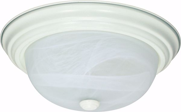 Picture of NUVO Lighting 60/2629 2 Light ES 13" Flush Fixture with Alabaster Glass - (2) 13w GU24 Lamps Included