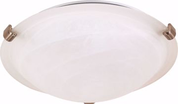 Picture of NUVO Lighting 60/271 2 Light - 16" - Flush Mount - Tri-Clip with Alabaster Glass