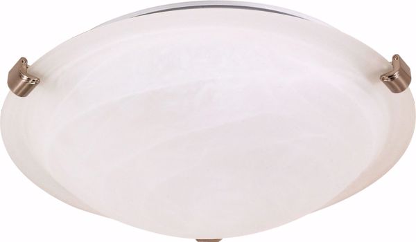 Picture of NUVO Lighting 60/271 2 Light - 16" - Flush Mount - Tri-Clip with Alabaster Glass