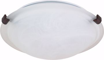 Picture of NUVO Lighting 60/272 1 Light - 12" - Flush Mount - Tri-Clip with Alabaster Glass