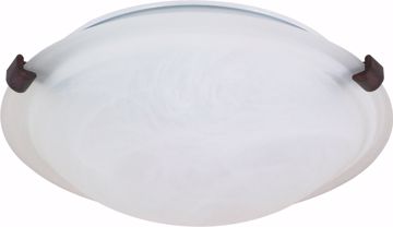 Picture of NUVO Lighting 60/273 2 Light - 16" - Flush Mount - Tri-Clip with Alabaster Glass