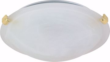 Picture of NUVO Lighting 60/275 2 Light - 16" - Flush Mount - Tri-Clip with Alabaster Glass