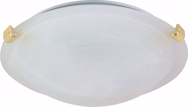 Picture of NUVO Lighting 60/275 2 Light - 16" - Flush Mount - Tri-Clip with Alabaster Glass