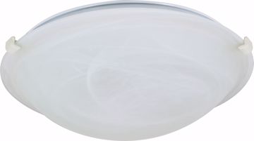 Picture of NUVO Lighting 60/276 1 Light - 12" - Flush Mount - Tri-Clip with Alabaster Glass