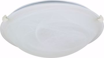 Picture of NUVO Lighting 60/277 2 Light - 16" - Flush Mount - Tri-Clip with Alabaster Glass