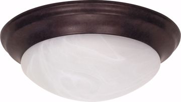Picture of NUVO Lighting 60/281 2 Light - 14" - Flush Mount - Twist & Lock with Alabaster Glass