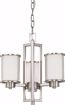 Picture of NUVO Lighting 60/2851 Odeon - 3 Light (convertible up/down) Chandelier with Satin White Glass