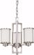 Picture of NUVO Lighting 60/2851 Odeon - 3 Light (convertible up/down) Chandelier with Satin White Glass