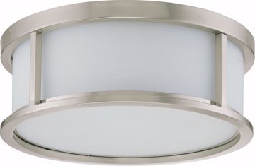 Picture of NUVO Lighting 60/2862 Odeon - 3 Light 15" Flush Dome with Satin White Glass