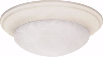 Picture of NUVO Lighting 60/287 2 Light - 14" - Flush Mount - Twist & Lock with Alabaster Glass