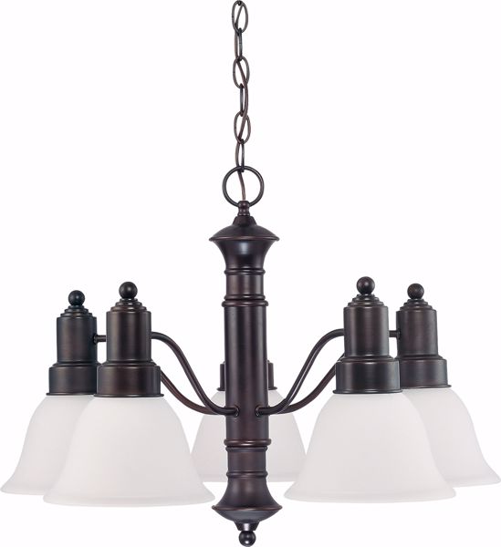 Picture of NUVO Lighting 60/3143 Gotham - 5 Light 25" Chandelier with Frosted White Glass