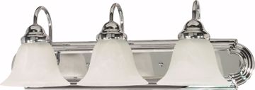 Picture of NUVO Lighting 60/317 Ballerina - 3 Light - 24" - Vanity - with Alabaster Glass Bell Shades