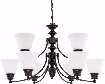 Picture of NUVO Lighting 60/3171 Empire - 9 Light 32" Chandelier with Frosted White Glass