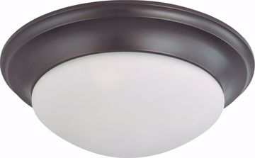 Picture of NUVO Lighting 60/3177 3 Light 17" Flush Mount Twist & Lock with Frosted White Glass