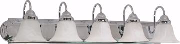 Picture of NUVO Lighting 60/319 Ballerina - 5 Light - 36" - Vanity - with Alabaster Glass Bell Shades