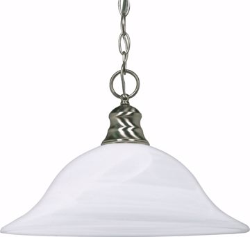 Picture of NUVO Lighting 60/3198 1 Light 16" Pendant with Alabaster Glass - (1) 18w GU24 Lamp Included