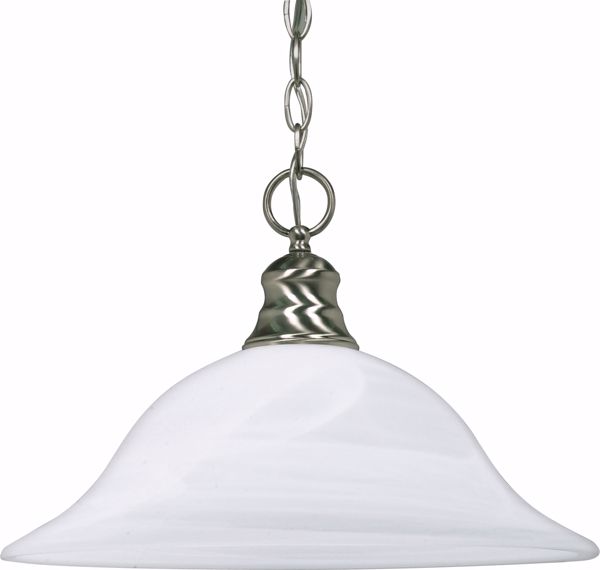 Picture of NUVO Lighting 60/3198 1 Light 16" Pendant with Alabaster Glass - (1) 18w GU24 Lamp Included