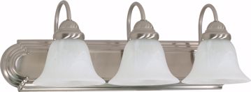 Picture of NUVO Lighting 60/321 Ballerina - 3 Light - 24" - Vanity - with Alabaster Glass Bell Shades