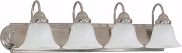 Picture of NUVO Lighting 60/322 Ballerina - 4 Light - 30" - Vanity - with Alabaster Glass Bell Shades