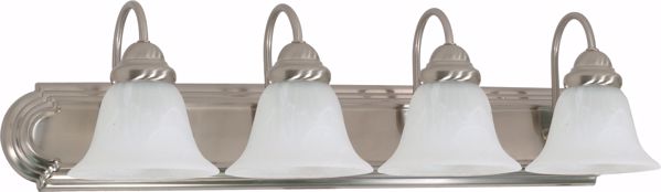 Picture of NUVO Lighting 60/322 Ballerina - 4 Light - 30" - Vanity - with Alabaster Glass Bell Shades