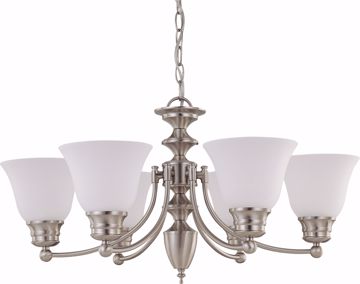 Picture of NUVO Lighting 60/3255 Empire - 6 Light 26" Chandelier with Frosted White Glass