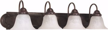 Picture of NUVO Lighting 60/326 Ballerina - 4 Light - 30" - Vanity - with Alabaster Glass Bell Shades
