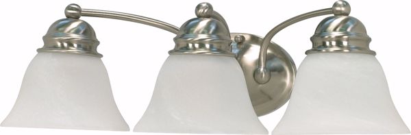 Picture of NUVO Lighting 60/342 Empire - 3 Light - 21" - Vanity - with Alabaster Glass Bell Shades