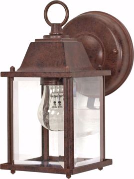 Picture of NUVO Lighting 60/3464 1 Light - 9" - Wall Lantern - Cube Lantern with Clear Beveled Glass; Color retail packaging