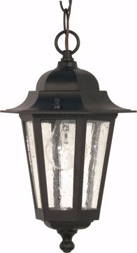 Picture of NUVO Lighting 60/3476 Cornerstone - 1 Light - 13" - Hanging Lantern - with Clear Seed Glass; Color retail packaging