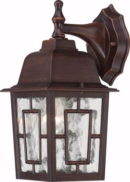 Picture of NUVO Lighting 60/3485 Banyan - 1 Light - 12" Outdoor Wall with Clear Water Glass; Color retail packaging