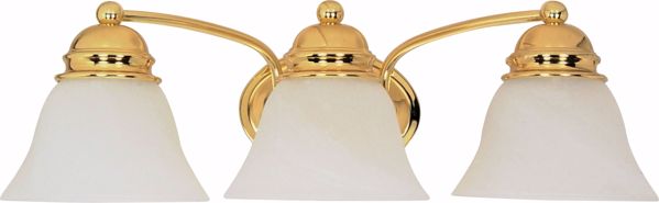 Picture of NUVO Lighting 60/350 Empire - 3 Light - 21" - Vanity - with Alabaster Glass Bell Shades