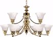 Picture of NUVO Lighting 60/361 Empire - 9 Light - 32" - Chandelier - with Alabaster Glass Bell Shades; 2 Tier