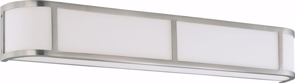 Picture of NUVO Lighting 60/3804 Odeon ES - 4 Light Wall Sconce with White Glass - (4) 13w GU24 Lamps Included