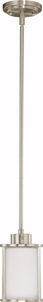 Picture of NUVO Lighting 60/3808 Odeon ES - 1 Light Mini Pendant with White Glass - (1) 13w GU24 Lamp Included