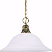 Picture of NUVO Lighting 60/392 1 Light - 16" - Pendant - Alabaster Glass