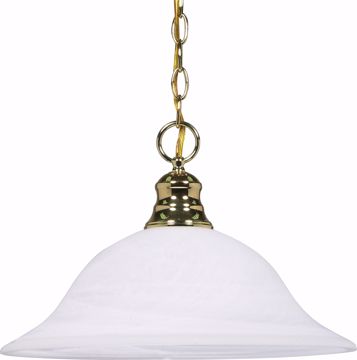 Picture of NUVO Lighting 60/392 1 Light - 16" - Pendant - Alabaster Glass