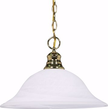 Picture of NUVO Lighting 60/392 1 Light - 16" - Pendant - Alabaster Glass