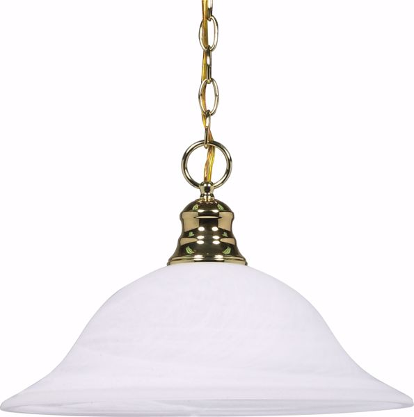 Picture of NUVO Lighting 60/392 1 Light - 16" - Pendant - Alabaster Glass