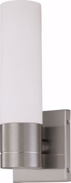 Picture of NUVO Lighting 60/3953 Link ES - 1 Light Tube Wall Sconce with White Glass - (1) 13w GU24 Lamp Included