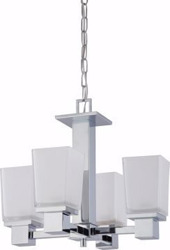 Picture of NUVO Lighting 60/4005 Parker - 4 Light Chandelier with Sandstone Etched Glass