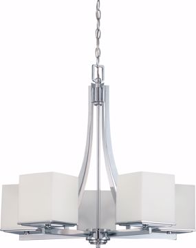 Picture of NUVO Lighting 60/4086 Bento - 5 Light Chandelier with Satin White Glass