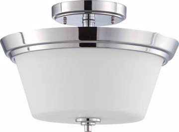 Picture of NUVO Lighting 60/4087 Bento - 2 Light Semi Flush Fixture with Satin White Glass