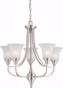 Picture of NUVO Lighting 60/4146 Surrey - 5 Light Chandelier with Frosted Glass