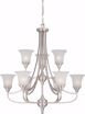 Picture of NUVO Lighting 60/4149 Surrey - 9 Light Two Tier Chandelier with Frosted Glass