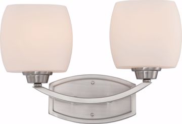 Picture of NUVO Lighting 60/4182 Helium - 2 Light Vanity Fixture with Satin White Glass