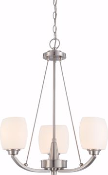 Picture of NUVO Lighting 60/4185 Helium - 3 Light Chandelier with Satin White Glass