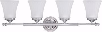 Picture of NUVO Lighting 60/4264 Teller - 4 Light Vanity Fixture with Frosted Etched Glass