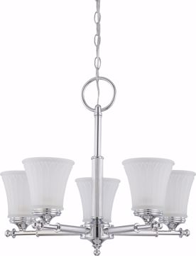 Picture of NUVO Lighting 60/4265 Teller - 5 Light Chandelier with Frosted Etched Glass