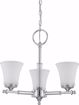 Picture of NUVO Lighting 60/4266 Teller - 3 Light Chandelier with Frosted Etched Glass