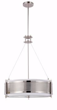 Picture of NUVO Lighting 60/4443 Diesel - 4 Light Round Pendant with Slate Gray Fabric Shade